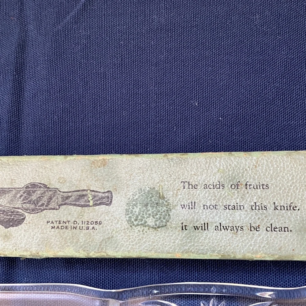 Mid Century Modern DUR-X Glass Fruit & Cake Knife In Original Box